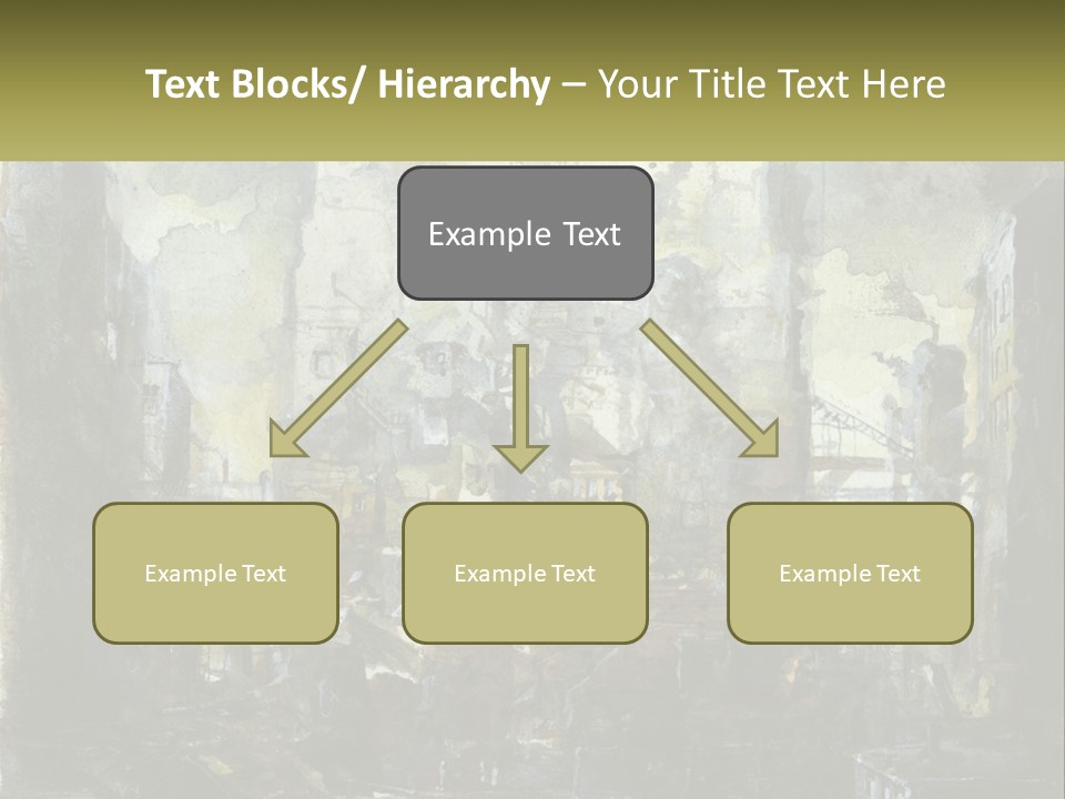 A Painting Of A Factory With Smoke Coming Out Of It PowerPoint Template