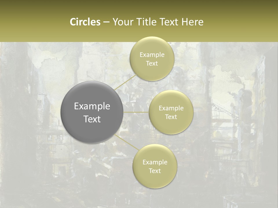 A Painting Of A Factory With Smoke Coming Out Of It PowerPoint Template