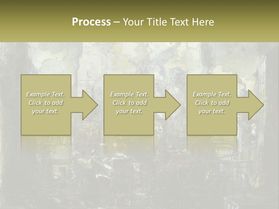 A Painting Of A Factory With Smoke Coming Out Of It PowerPoint Template