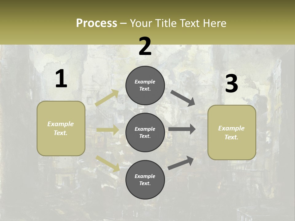 A Painting Of A Factory With Smoke Coming Out Of It PowerPoint Template
