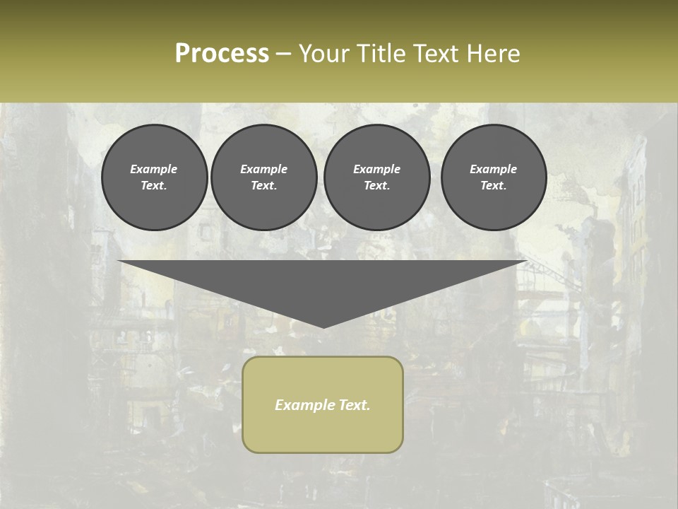 A Painting Of A Factory With Smoke Coming Out Of It PowerPoint Template