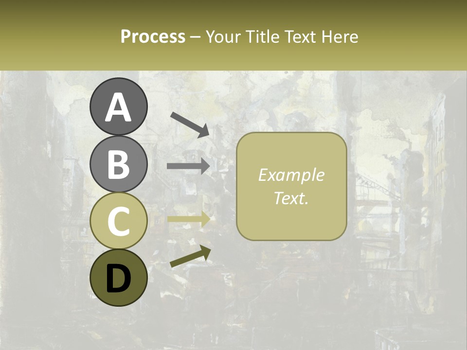 A Painting Of A Factory With Smoke Coming Out Of It PowerPoint Template