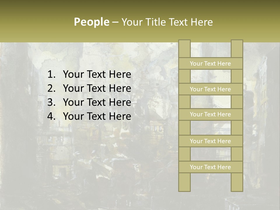 A Painting Of A Factory With Smoke Coming Out Of It PowerPoint Template