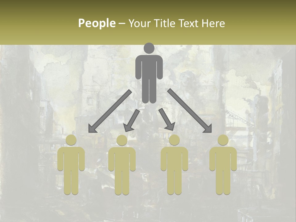 A Painting Of A Factory With Smoke Coming Out Of It PowerPoint Template