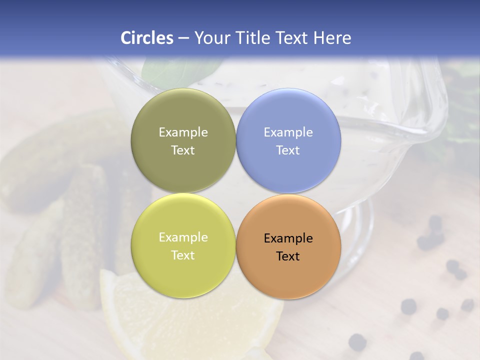 A Bowl Of Yogurt With Lemon Slices On A Cutting Board PowerPoint Template