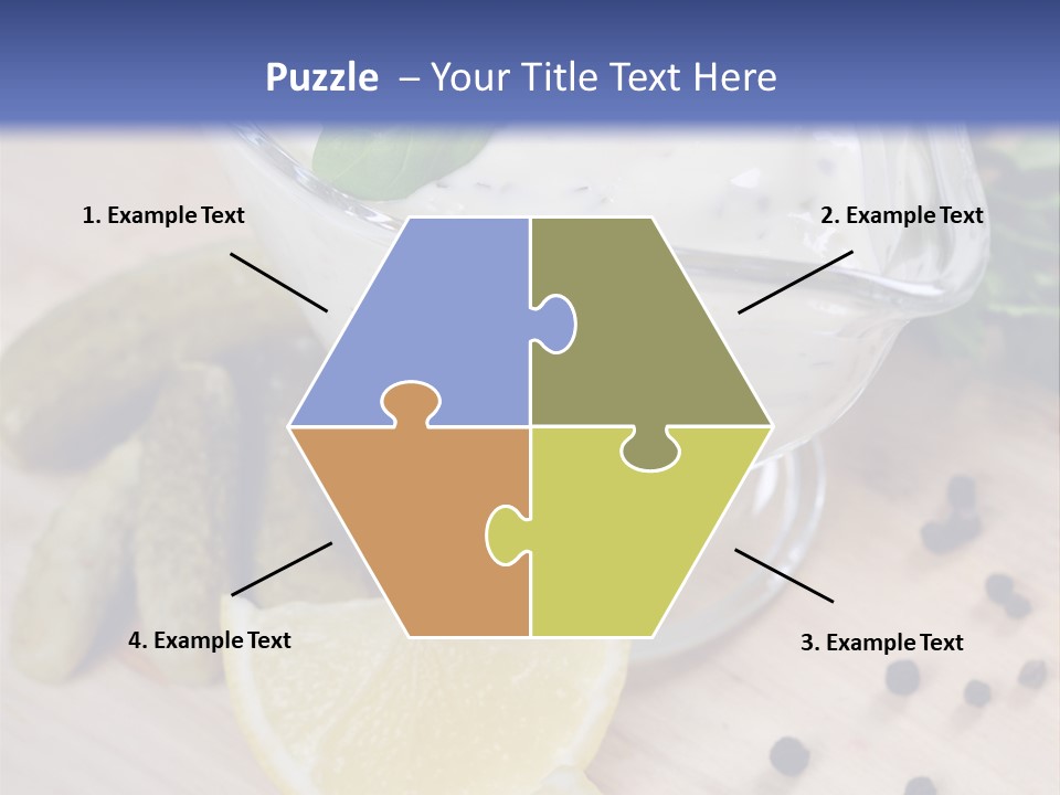 A Bowl Of Yogurt With Lemon Slices On A Cutting Board PowerPoint Template