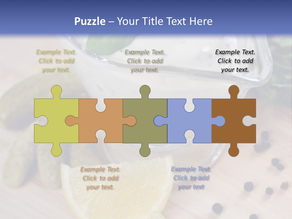 A Bowl Of Yogurt With Lemon Slices On A Cutting Board PowerPoint Template