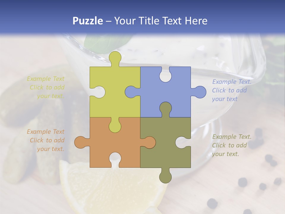 A Bowl Of Yogurt With Lemon Slices On A Cutting Board PowerPoint Template