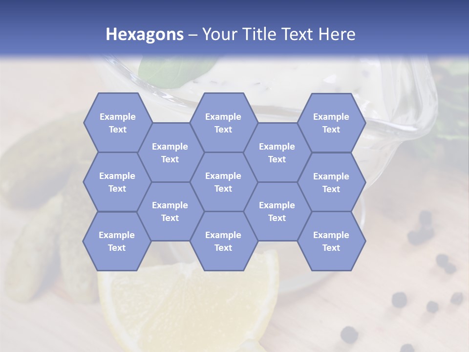 A Bowl Of Yogurt With Lemon Slices On A Cutting Board PowerPoint Template
