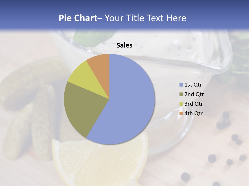 A Bowl Of Yogurt With Lemon Slices On A Cutting Board PowerPoint Template