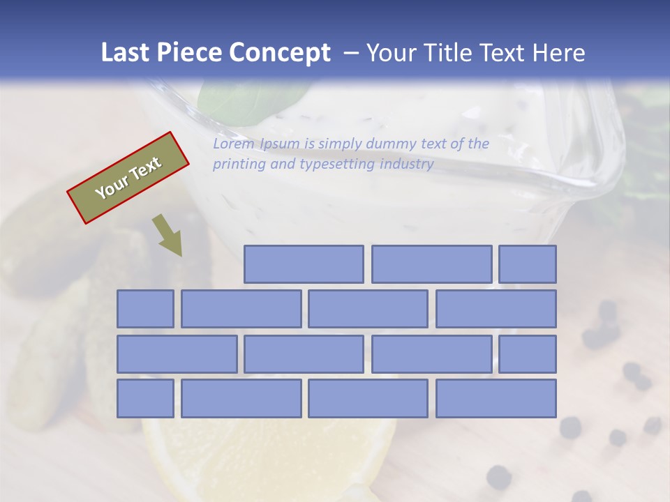 A Bowl Of Yogurt With Lemon Slices On A Cutting Board PowerPoint Template