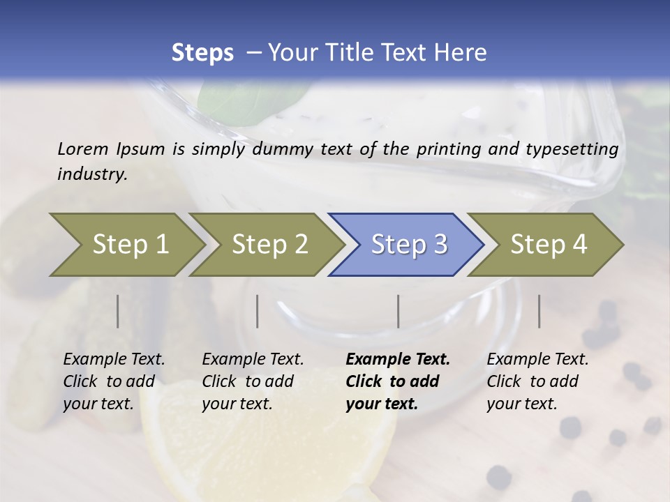 A Bowl Of Yogurt With Lemon Slices On A Cutting Board PowerPoint Template