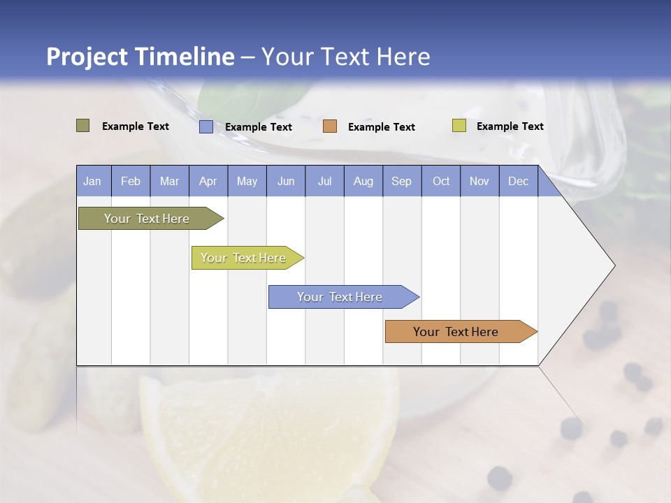 A Bowl Of Yogurt With Lemon Slices On A Cutting Board PowerPoint Template