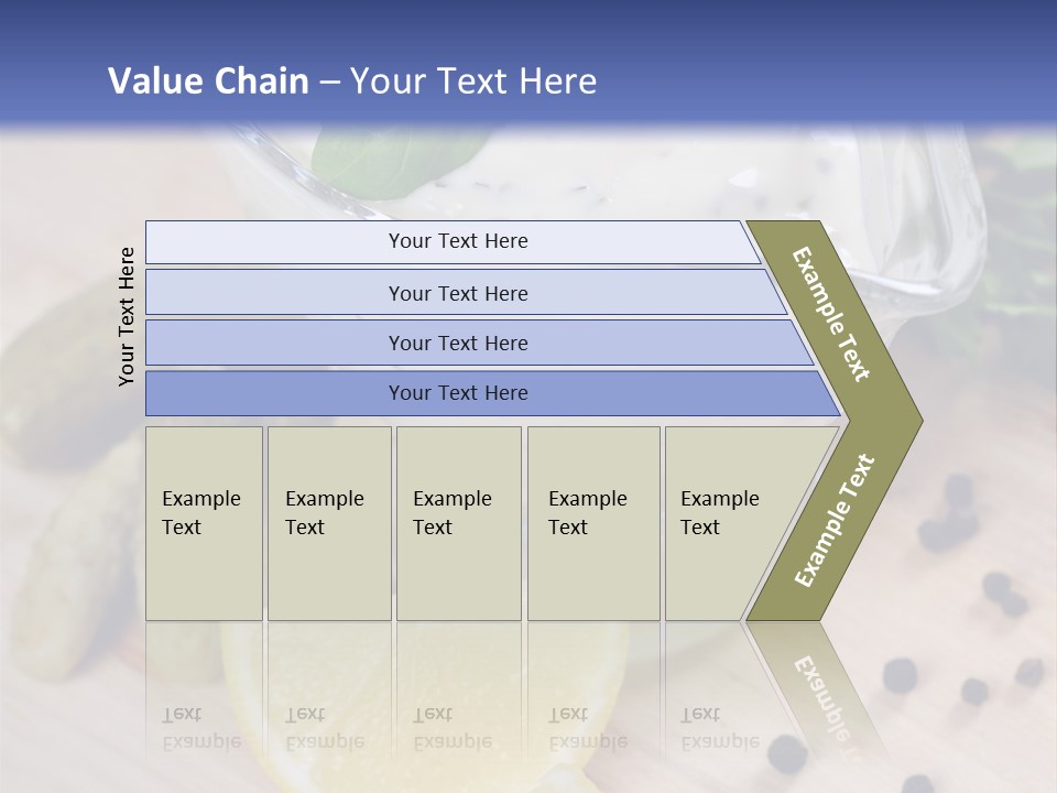 A Bowl Of Yogurt With Lemon Slices On A Cutting Board PowerPoint Template