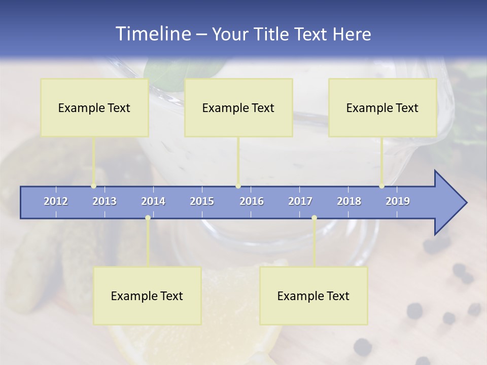 A Bowl Of Yogurt With Lemon Slices On A Cutting Board PowerPoint Template