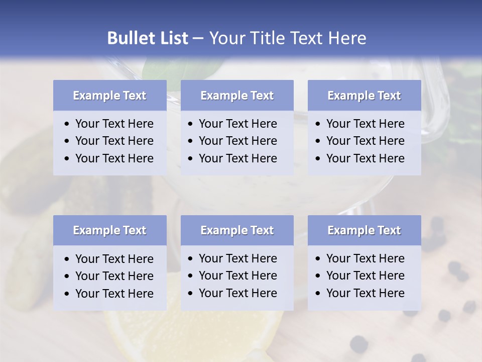 A Bowl Of Yogurt With Lemon Slices On A Cutting Board PowerPoint Template