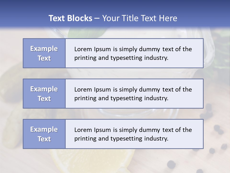 A Bowl Of Yogurt With Lemon Slices On A Cutting Board PowerPoint Template