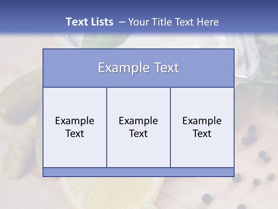 A Bowl Of Yogurt With Lemon Slices On A Cutting Board PowerPoint Template