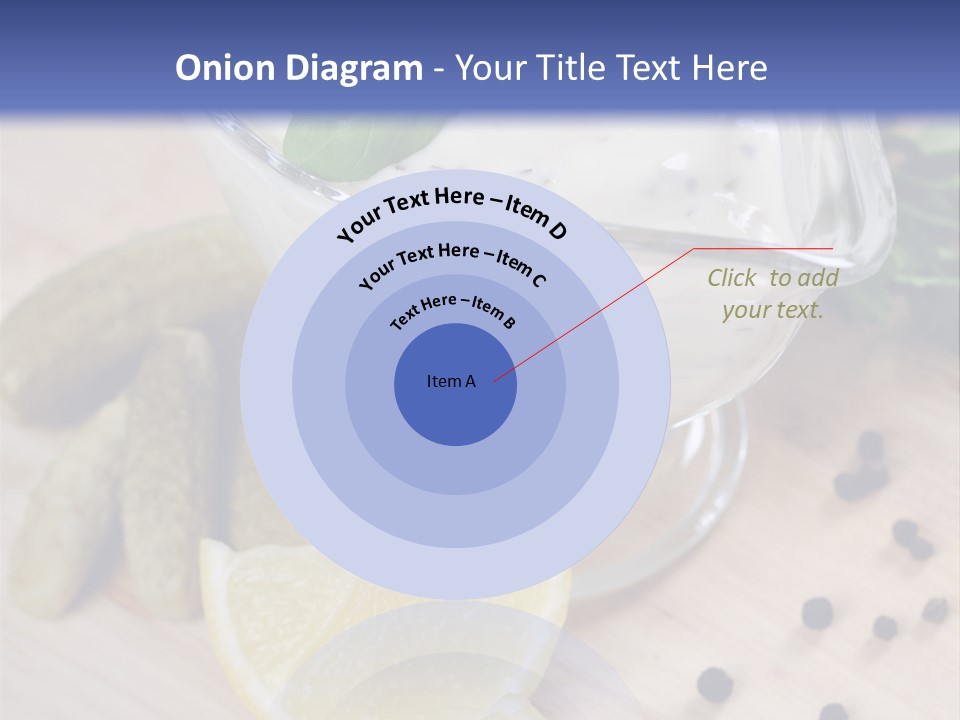 A Bowl Of Yogurt With Lemon Slices On A Cutting Board PowerPoint Template