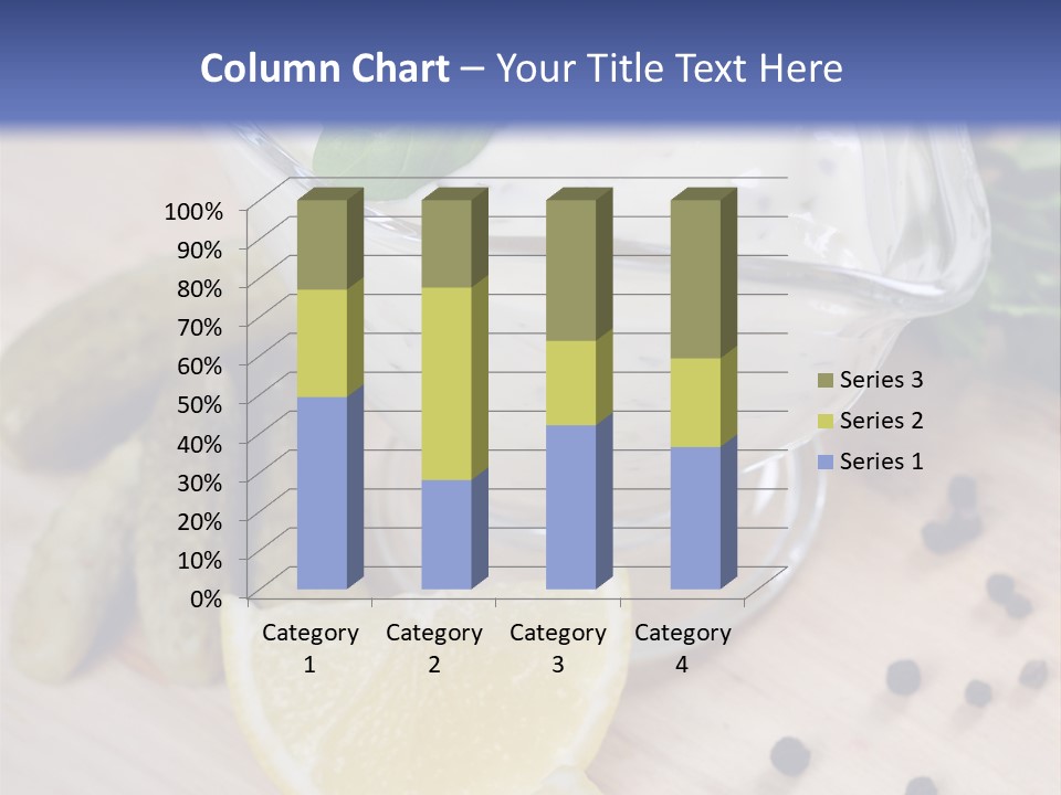 A Bowl Of Yogurt With Lemon Slices On A Cutting Board PowerPoint Template