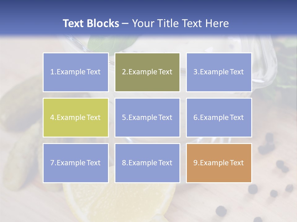 A Bowl Of Yogurt With Lemon Slices On A Cutting Board PowerPoint Template