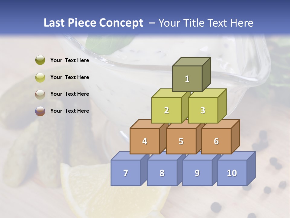 A Bowl Of Yogurt With Lemon Slices On A Cutting Board PowerPoint Template