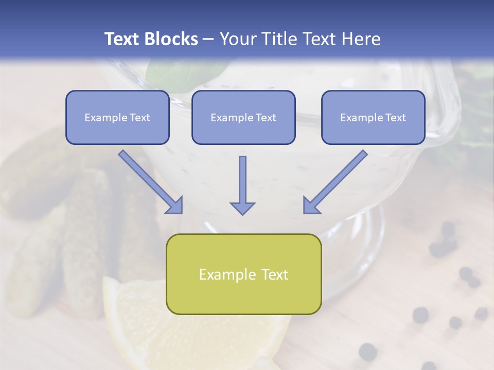 A Bowl Of Yogurt With Lemon Slices On A Cutting Board PowerPoint Template