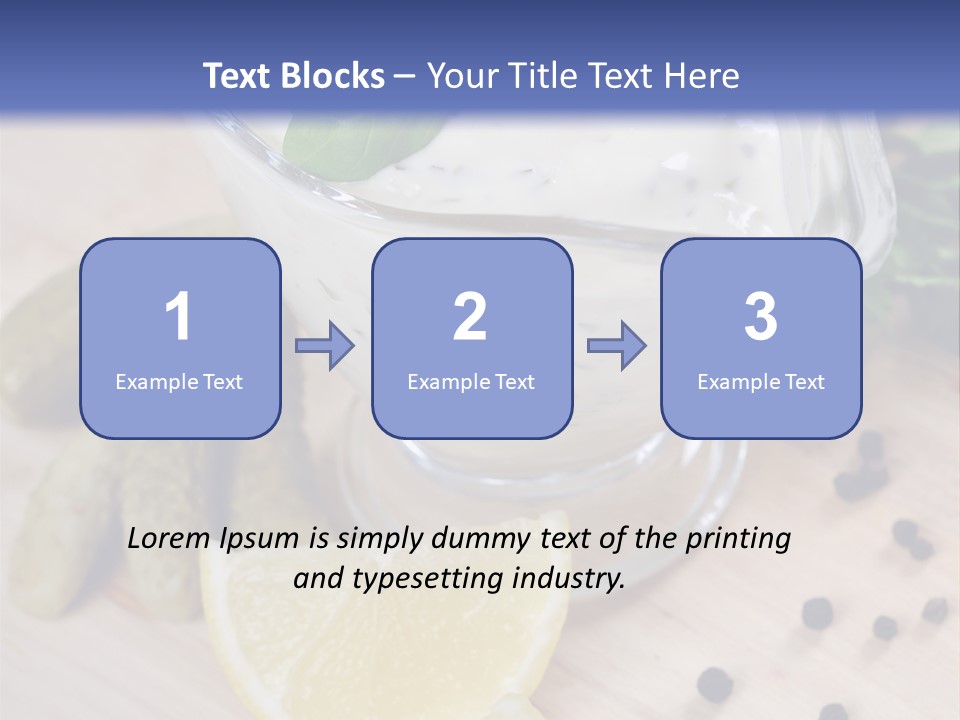 A Bowl Of Yogurt With Lemon Slices On A Cutting Board PowerPoint Template