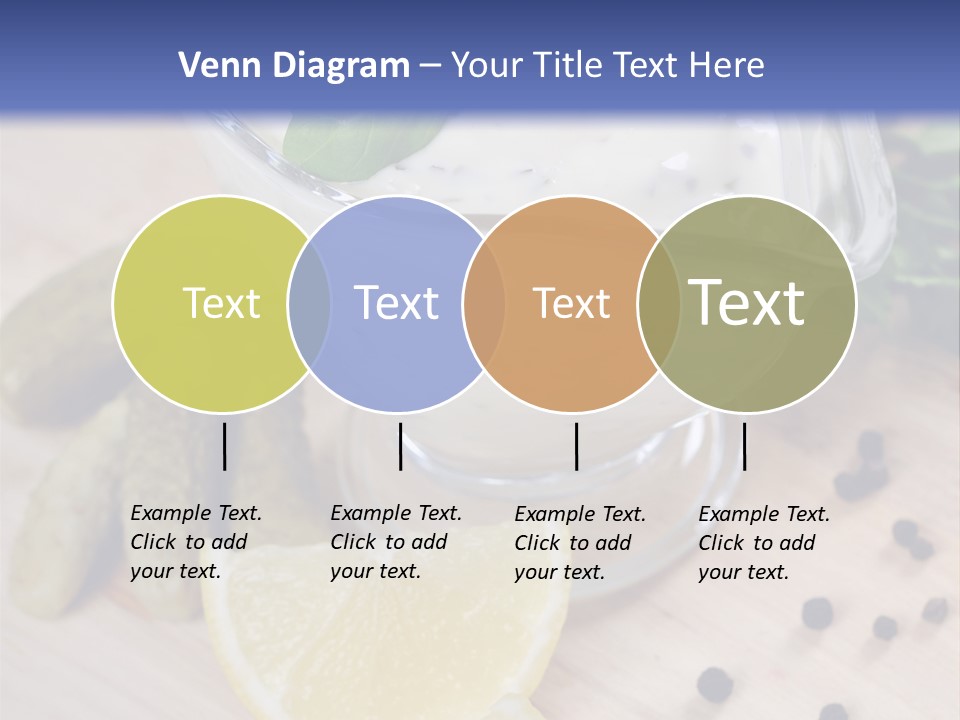 A Bowl Of Yogurt With Lemon Slices On A Cutting Board PowerPoint Template