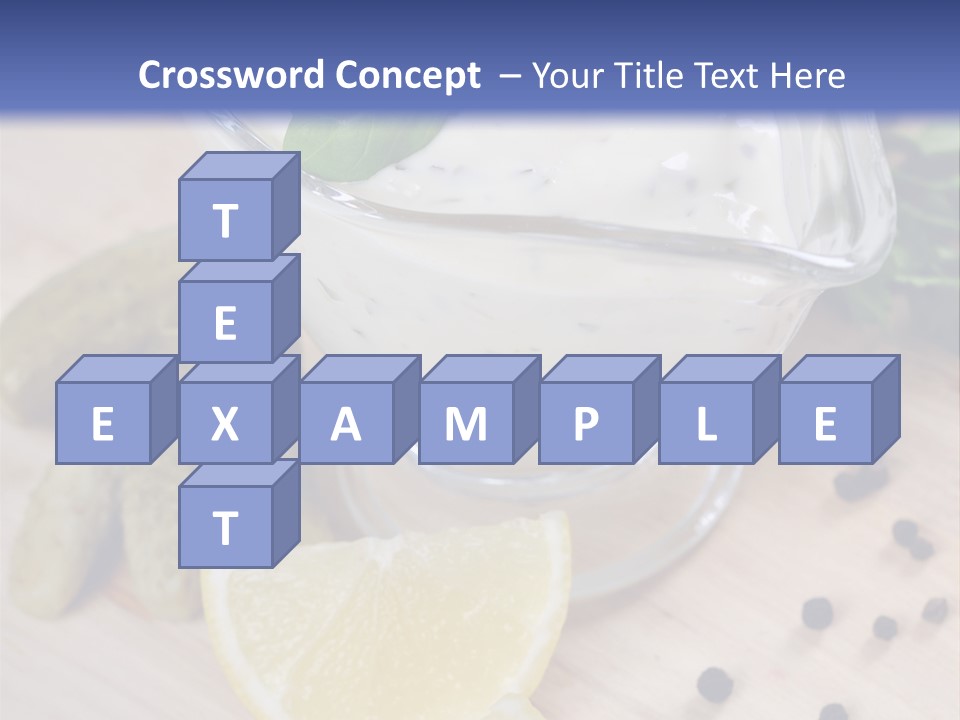 A Bowl Of Yogurt With Lemon Slices On A Cutting Board PowerPoint Template