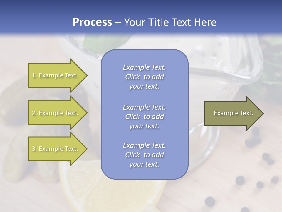 A Bowl Of Yogurt With Lemon Slices On A Cutting Board PowerPoint Template