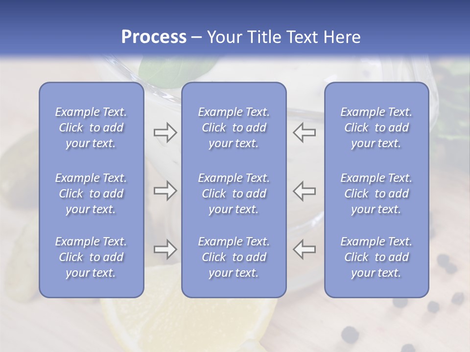 A Bowl Of Yogurt With Lemon Slices On A Cutting Board PowerPoint Template