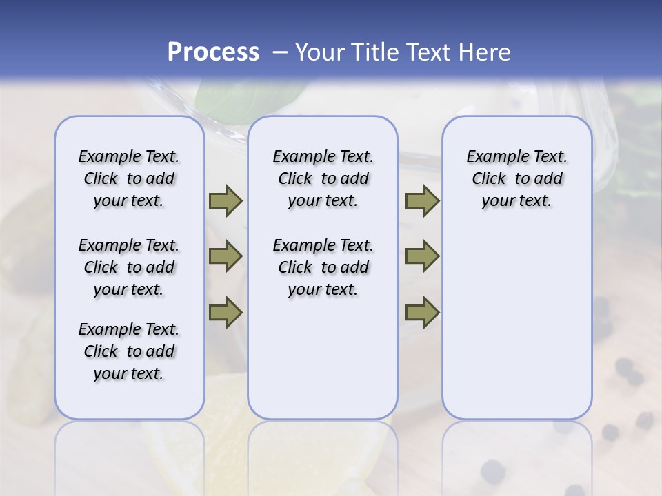 A Bowl Of Yogurt With Lemon Slices On A Cutting Board PowerPoint Template