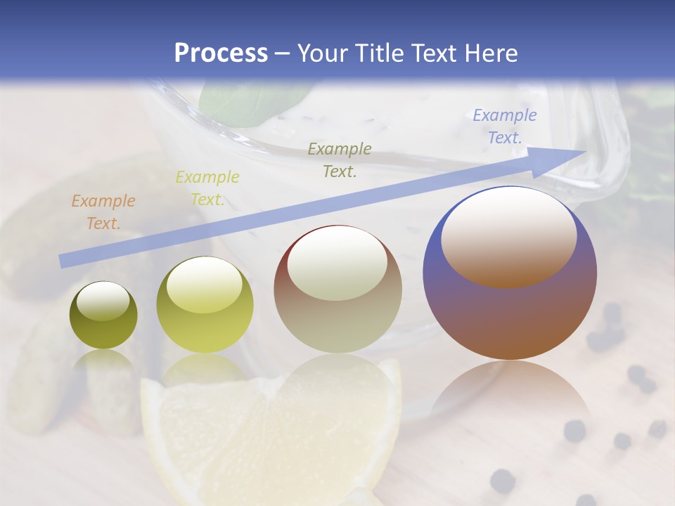 A Bowl Of Yogurt With Lemon Slices On A Cutting Board PowerPoint Template