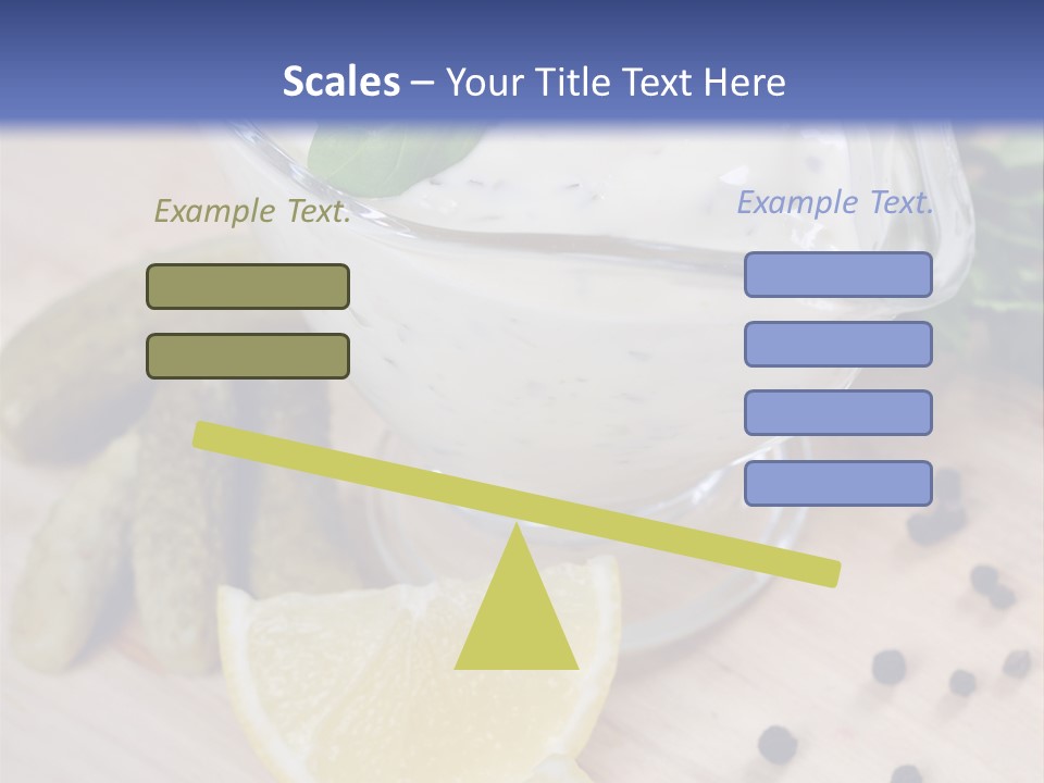 A Bowl Of Yogurt With Lemon Slices On A Cutting Board PowerPoint Template