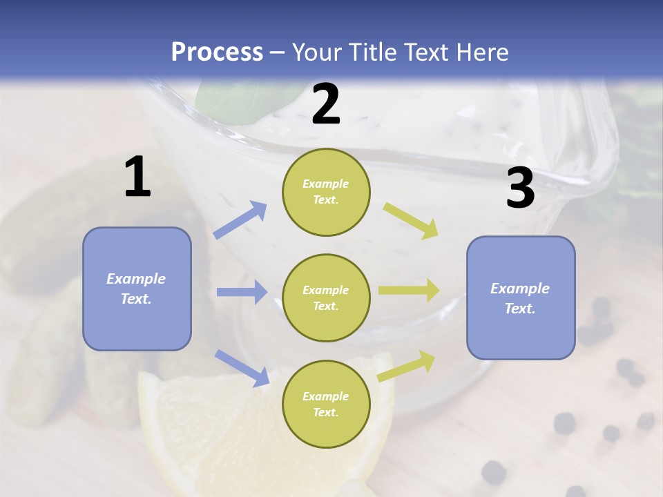 A Bowl Of Yogurt With Lemon Slices On A Cutting Board PowerPoint Template