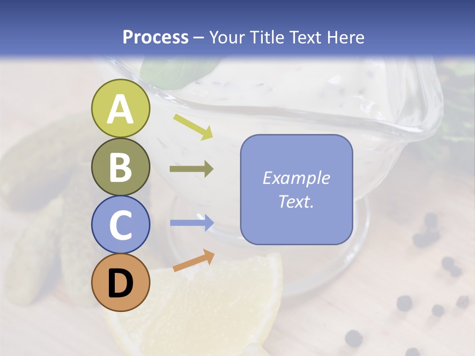A Bowl Of Yogurt With Lemon Slices On A Cutting Board PowerPoint Template