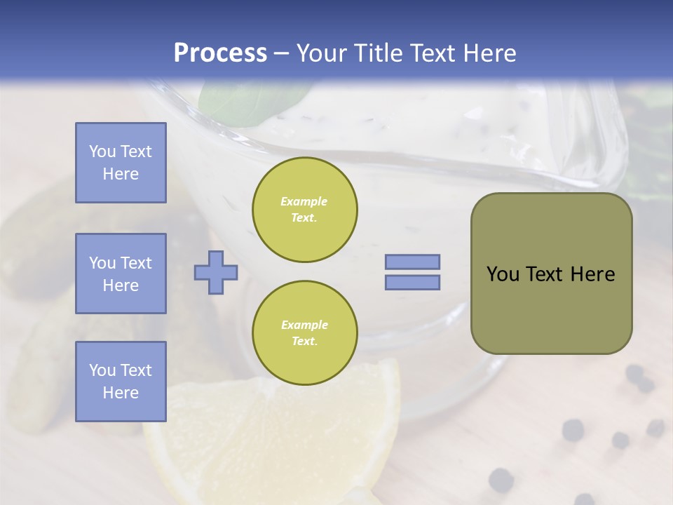A Bowl Of Yogurt With Lemon Slices On A Cutting Board PowerPoint Template