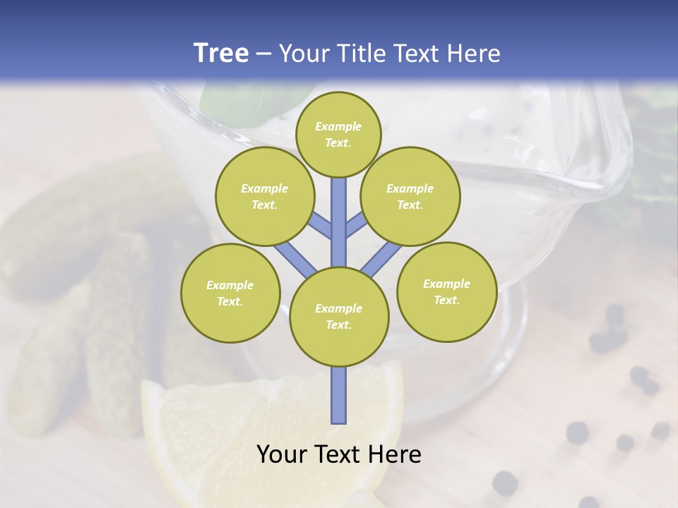 A Bowl Of Yogurt With Lemon Slices On A Cutting Board PowerPoint Template