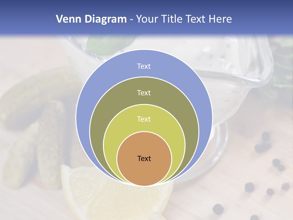 A Bowl Of Yogurt With Lemon Slices On A Cutting Board PowerPoint Template