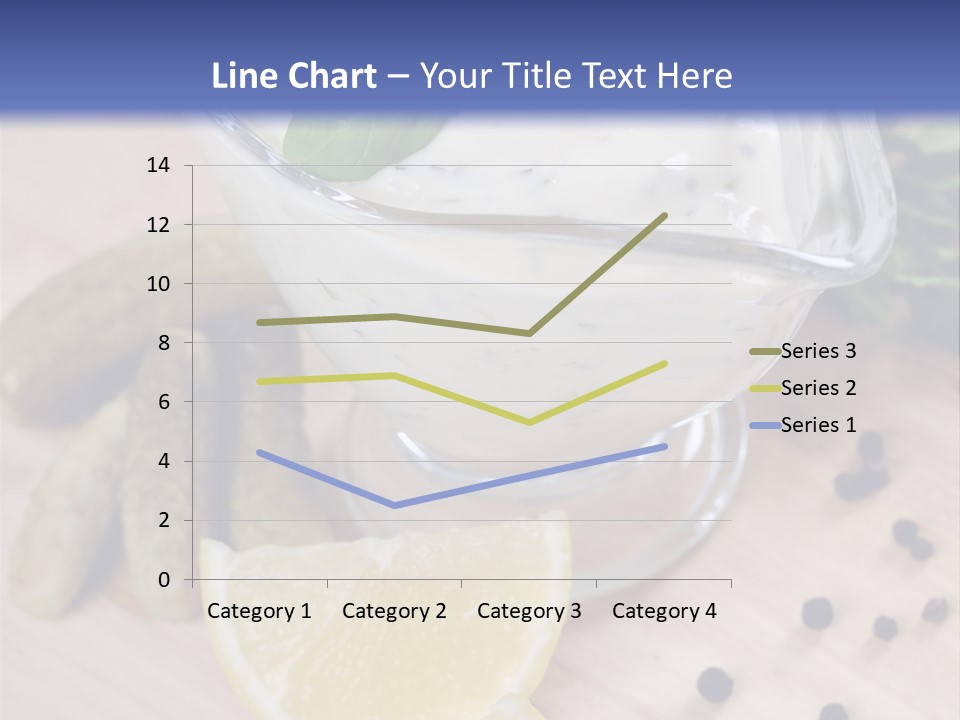A Bowl Of Yogurt With Lemon Slices On A Cutting Board PowerPoint Template