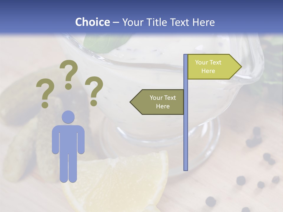 A Bowl Of Yogurt With Lemon Slices On A Cutting Board PowerPoint Template