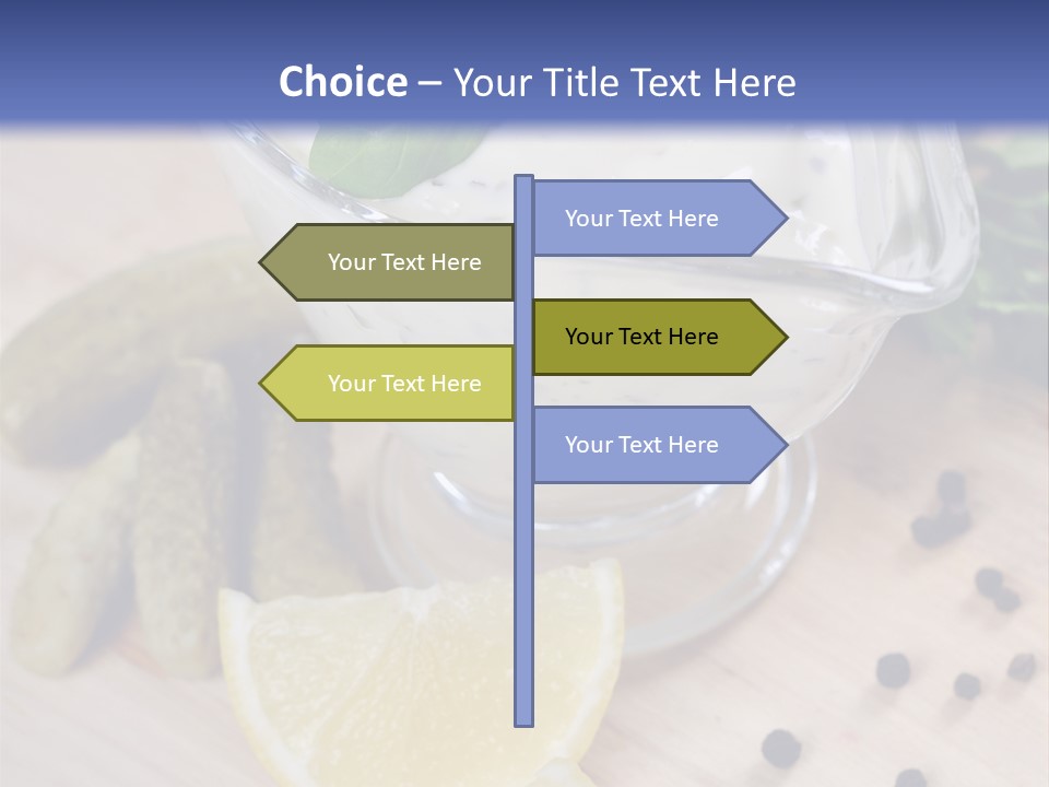 A Bowl Of Yogurt With Lemon Slices On A Cutting Board PowerPoint Template