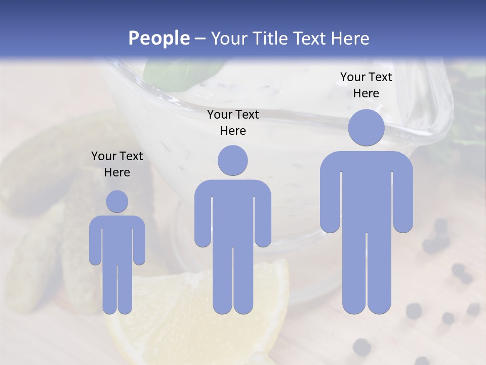A Bowl Of Yogurt With Lemon Slices On A Cutting Board PowerPoint Template