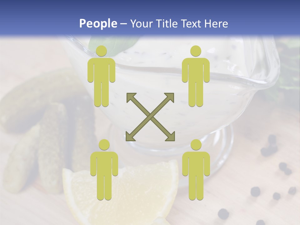 A Bowl Of Yogurt With Lemon Slices On A Cutting Board PowerPoint Template