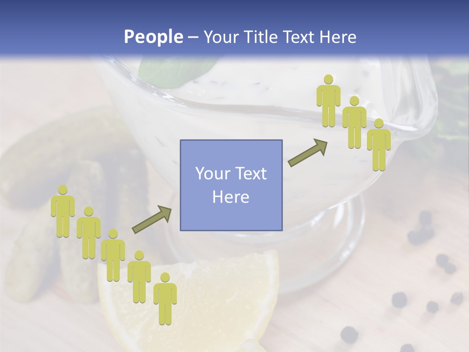 A Bowl Of Yogurt With Lemon Slices On A Cutting Board PowerPoint Template