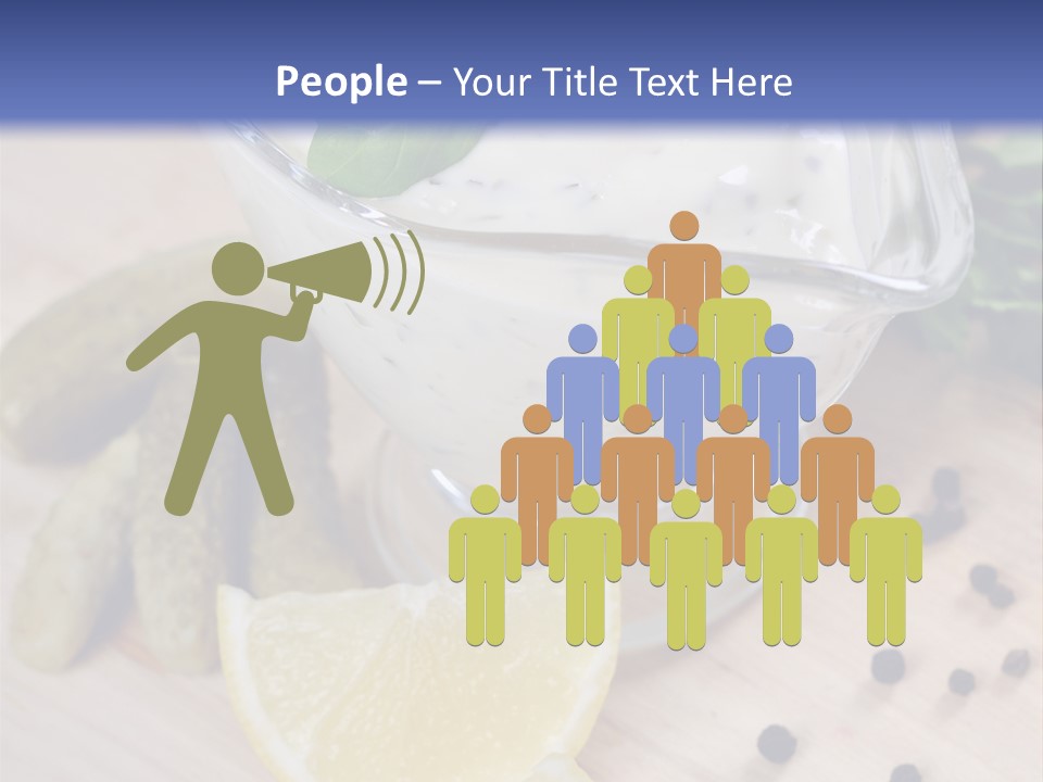 A Bowl Of Yogurt With Lemon Slices On A Cutting Board PowerPoint Template