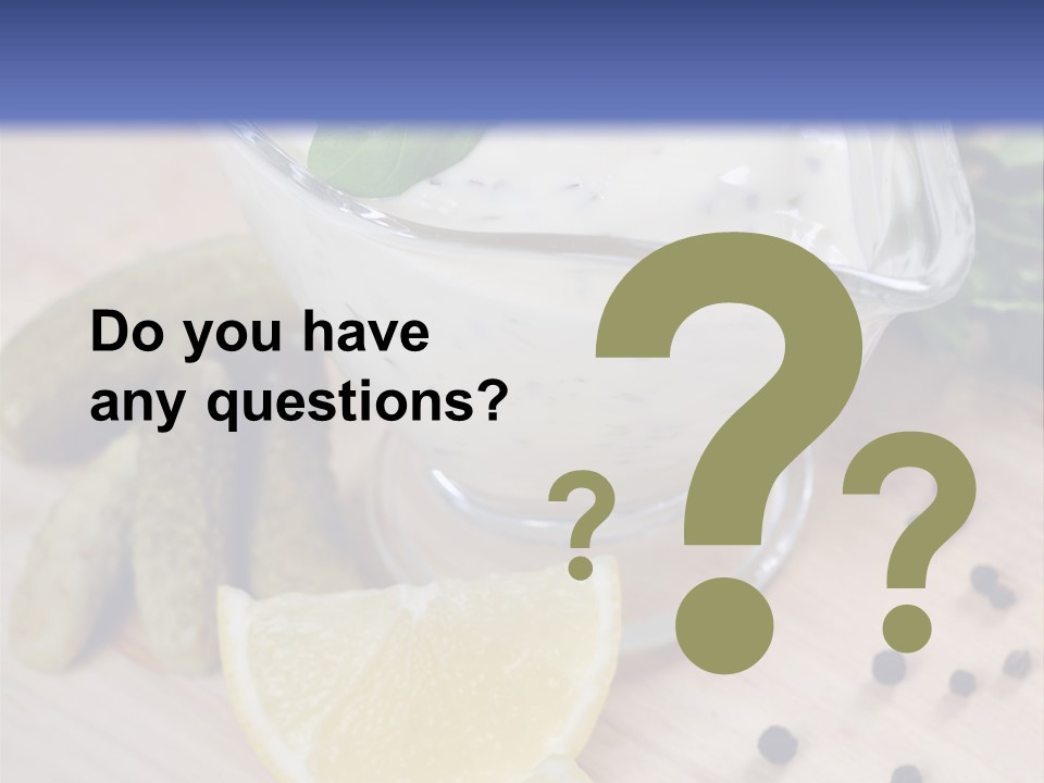 A Bowl Of Yogurt With Lemon Slices On A Cutting Board PowerPoint Template