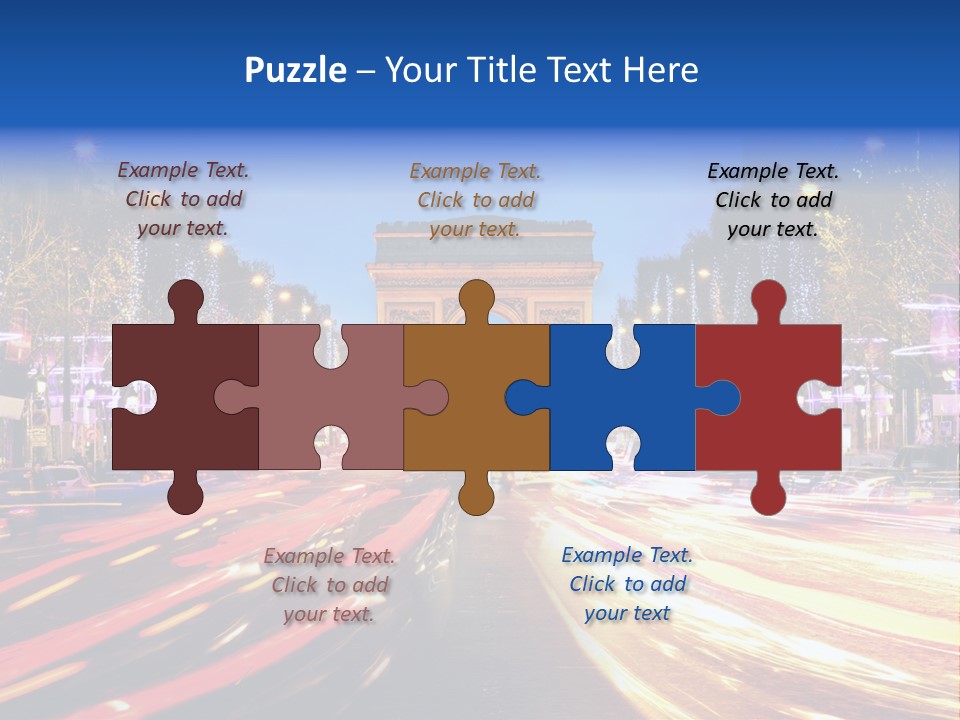 A Picture Of The Arc Of Triumph In Paris PowerPoint Template