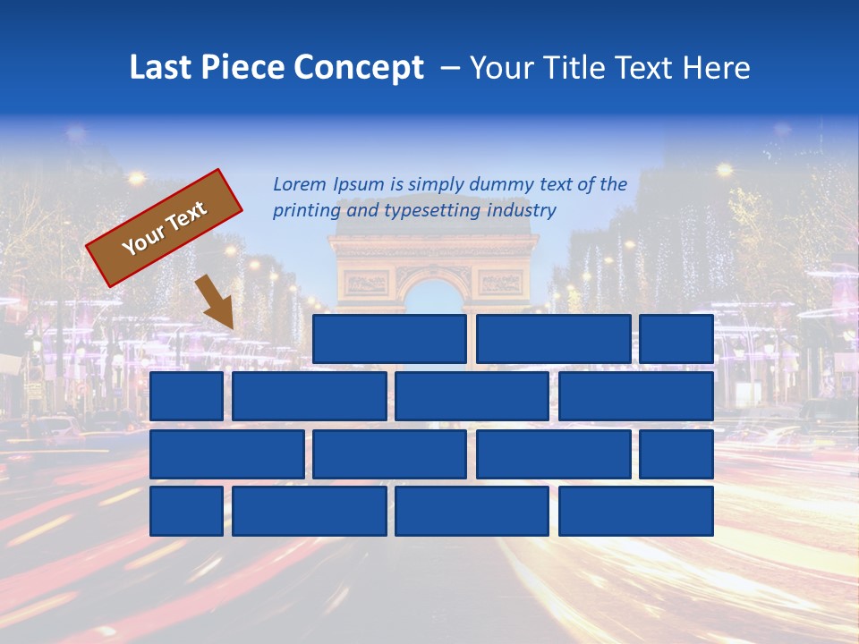 A Picture Of The Arc Of Triumph In Paris PowerPoint Template